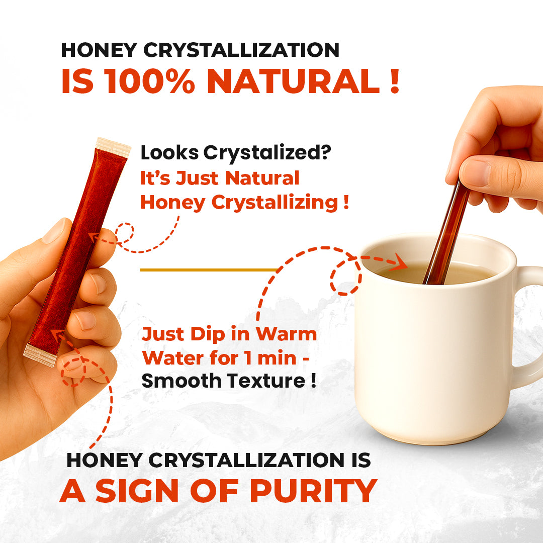 Shilajit Honey Sticks – Pure Himalayan Shilajit Resin Infused with Natural Honey